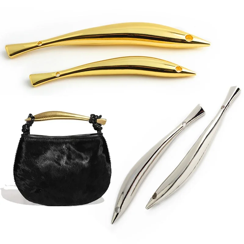 1/2PCS 21/27cm metal bag fish-shaped handle crossbody bag shoulder bag replaceable decorative handle DIY wallet making