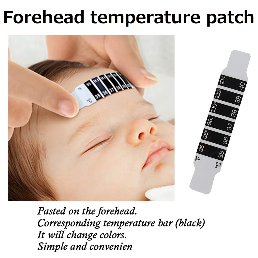 Lightweight Forehead Temperature Measuring Patch Quick & Easy Non-Disposable Reusable Health Monitoring Patch for Convenient Use
