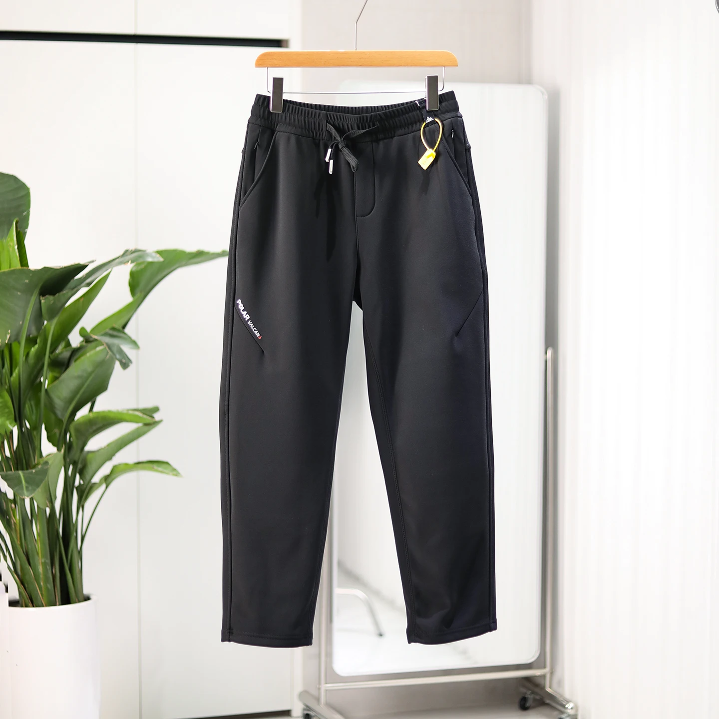 

Термоматериалные зимние брюки для мужчин и женщин, теплые повседневные брюки на флисовой подкладке, эластичные брюки прямого кроя для повседневной носки