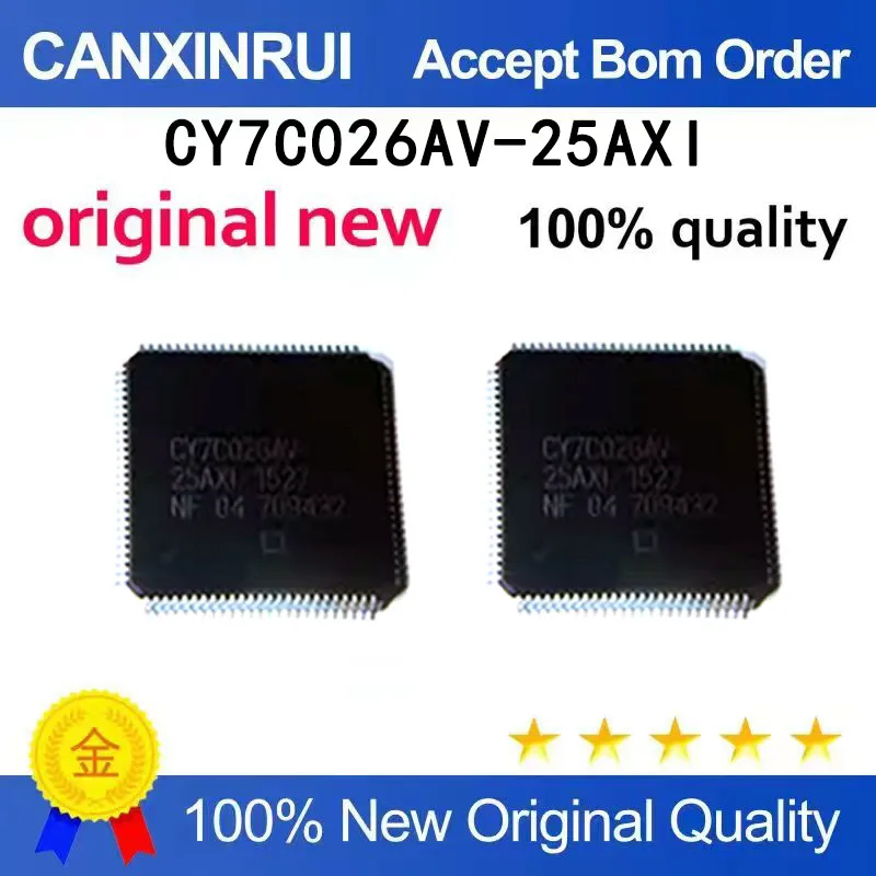 (5pcs-100pcs）New CY7C026AV-25AXI CY7C026AV QFP100 Memory Chip IC