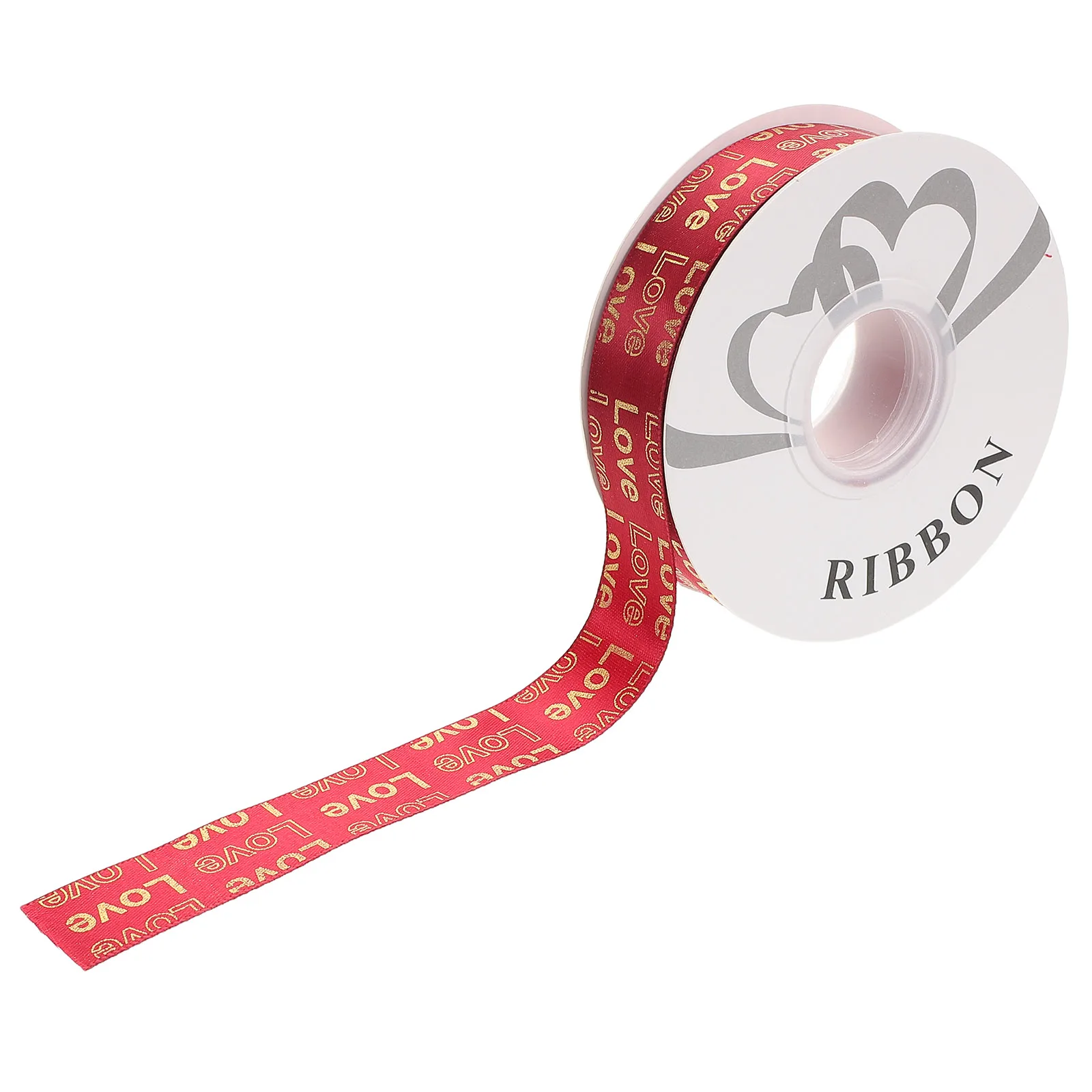

Gold-stitched Polyester Ribbon Dark Red Wrapping Presents Packaging Decorations DIY Craft Festive Party Valentines Day Wedding