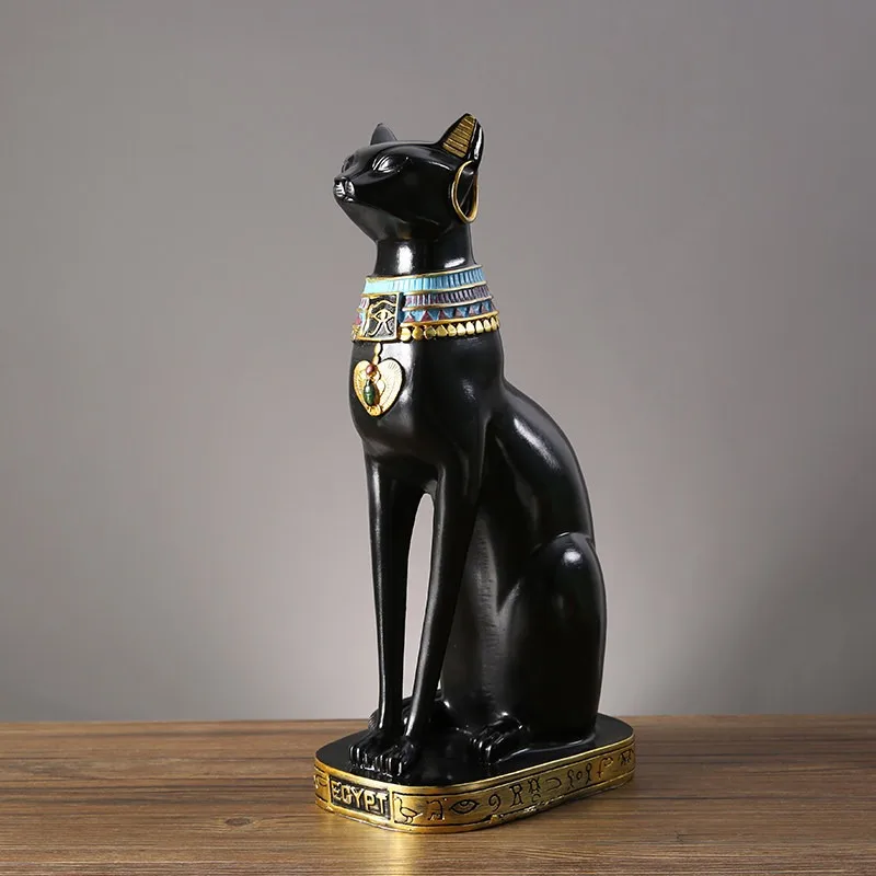 Lucky cat medieval ornaments living room porch home desktop study retro decorations creative decoration