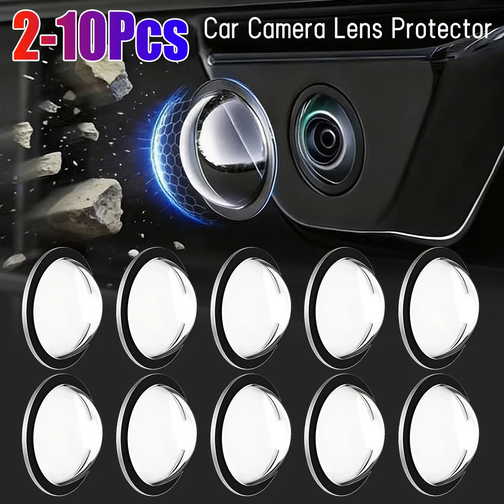 2-10PCS Universal Car Backup Camera Lens Protector HD Clear Anti-Collision Protective Cover for 360° Panoramic Camera EV