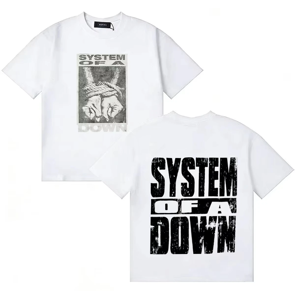 2026 Unisex Y2K Fashion Oversized Comfortable Cotton Short Sleeve T-Shirt for Summer System of A Down System of A Down T-shirt