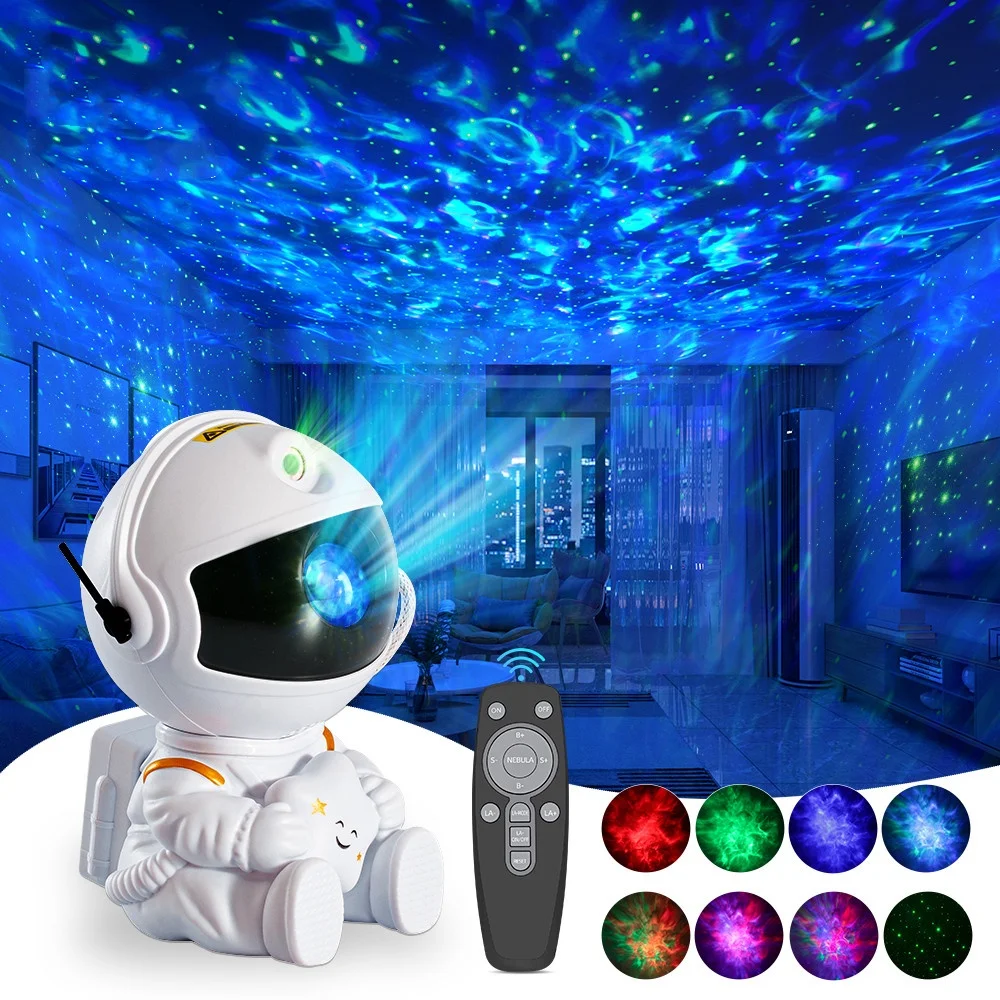 Galaxy Star Projector LED Night Light Starry Sky astronauta lampada per la decorazione della camera da letto regali decorativi per la casa dei