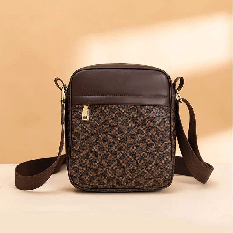 

Luxury Designer Men's Messenger Bags Fashion Crossbody Shoulder Bag for Men Commute Pu Square Man Bags