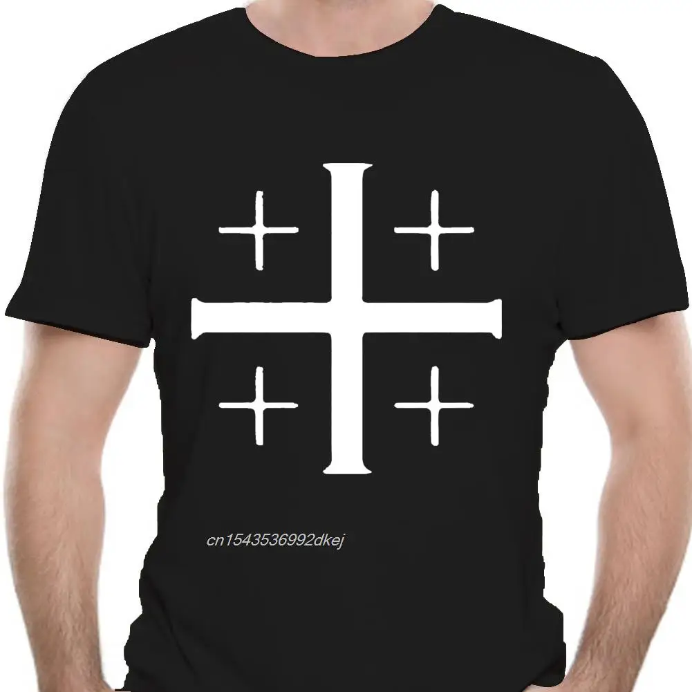 

White Jerusalem Cross Knights Templar T-Shirt Red Christian Jesus God T Shirt Cool Casual Pride T Shirt Men Unisex Fashion