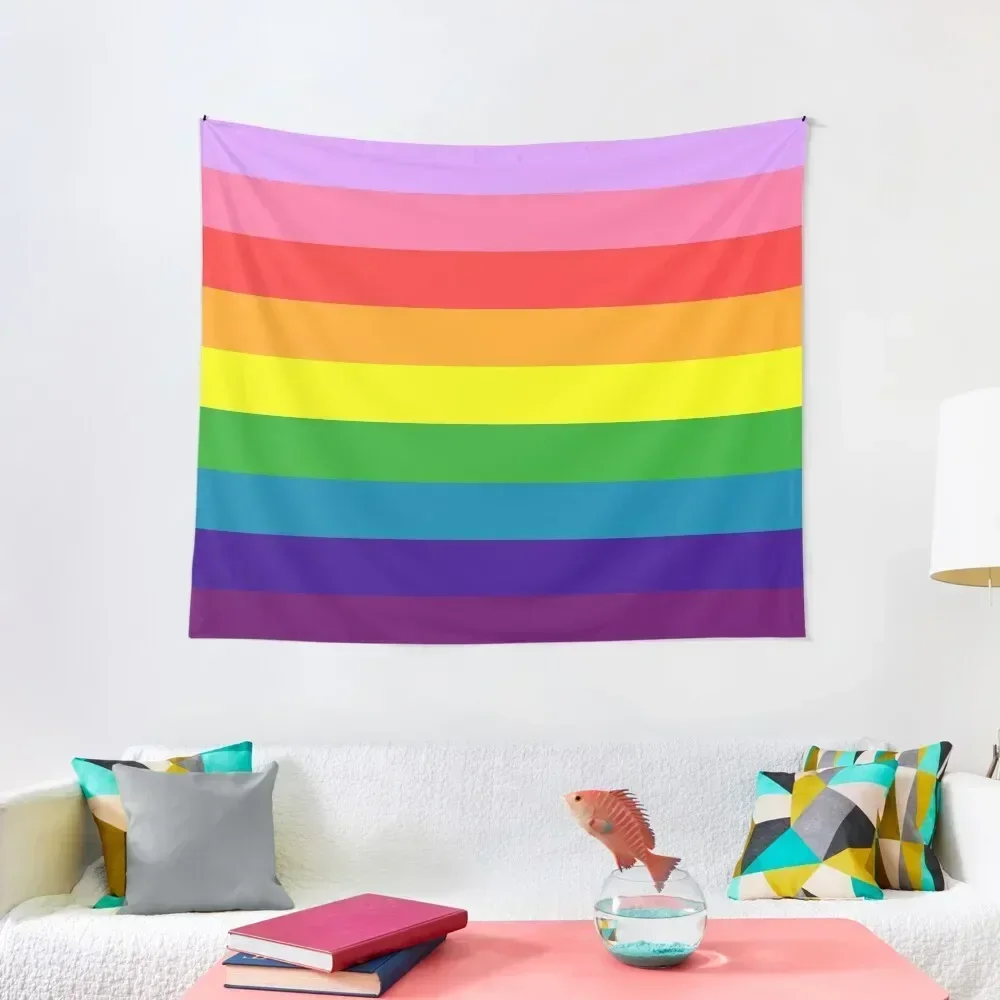 2017 Diversity Gilbert Baker 9-Bar Rainbow Pride Flag Tapestry Bedroom Decoration Wall Coverings Tapestry