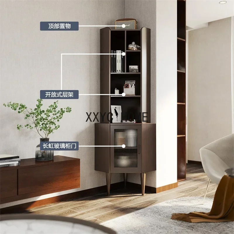 New Chinese Triangle Cabinet Corner Wardrobe Corner Triangle Cabinet Solid Wood Corner Cabinet Living Room Chest of Drawers