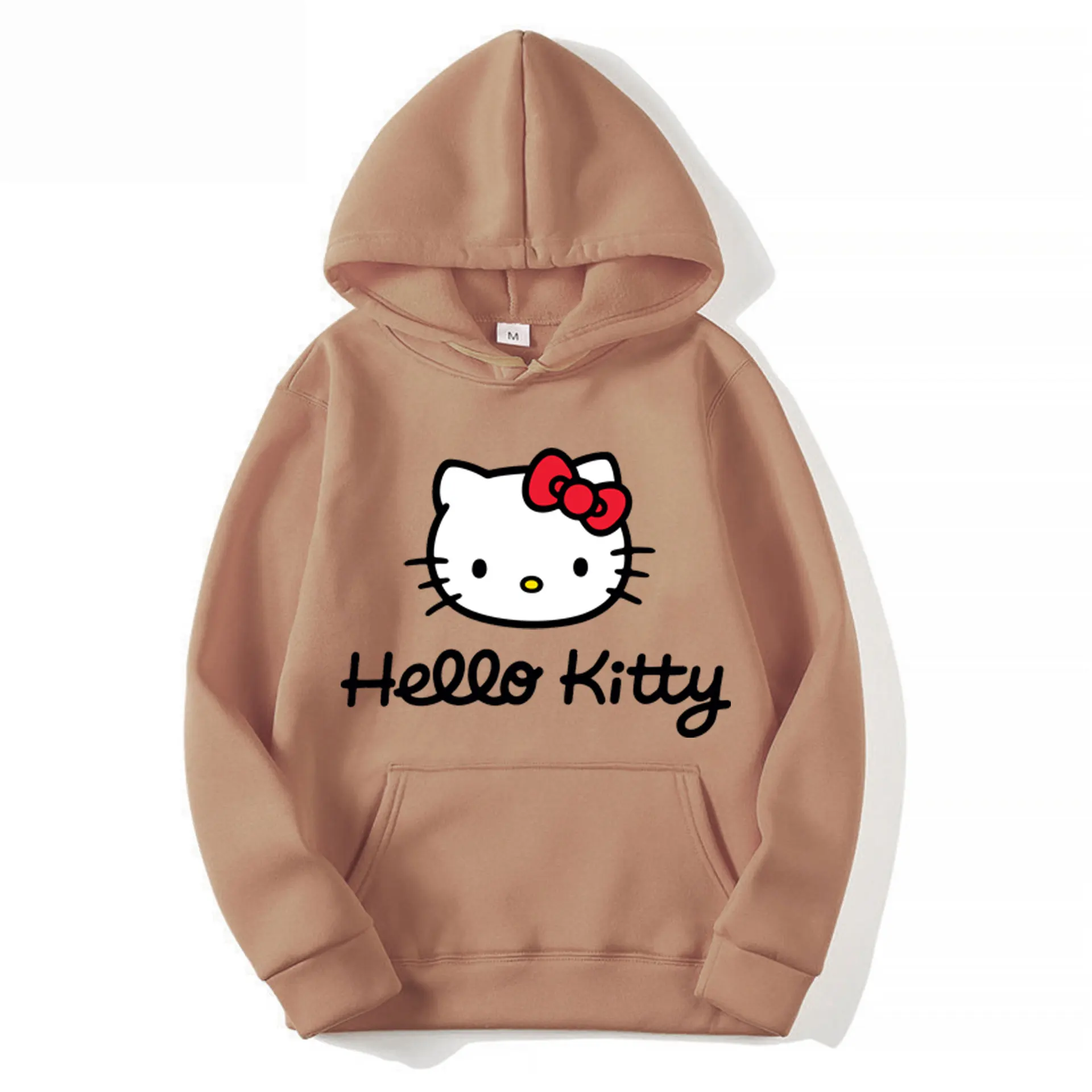 2024 New Fashion Women Hoodie Hello Kitty Cartoon Anime Men Sweatshirt Spring Autumn Pink Kawaii Woman Oversized Pullover