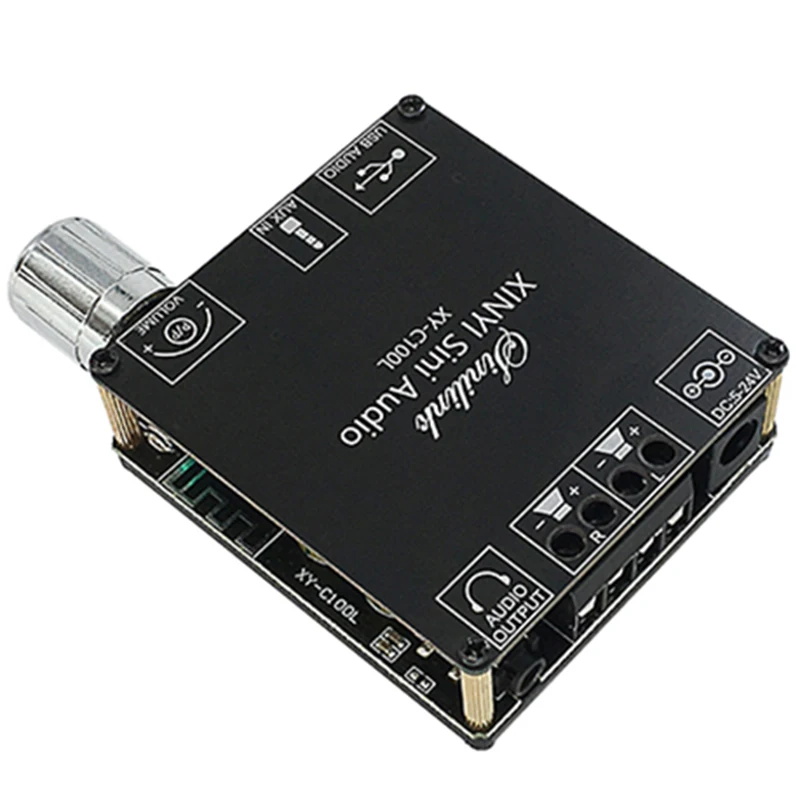 XY-C100L XINYI Sini Audio 100W Stereo BT Digital Power Amplifier Board Dual Channel 360 Degree Stepless Tuning
