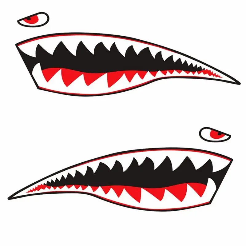 

Shark Mouth Teeth Reflective Sticker Shark Mouth Sticker Truck Decals Water Resistant Racing Sports Shark Mouth Tooth Graphics
