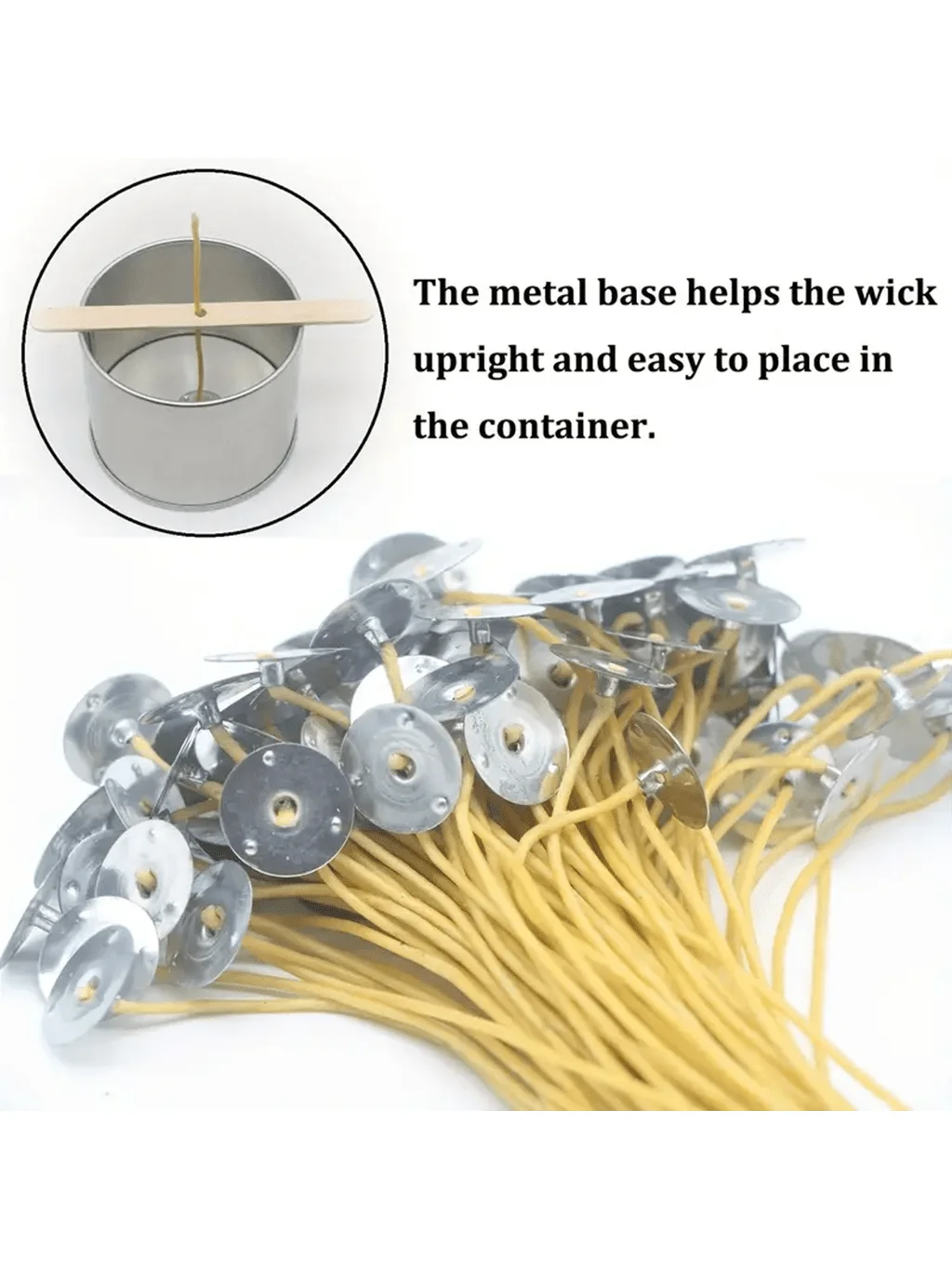 100 6-Zoll vorgewachste Bienenwachs- und Hanfdochte, langsame Brennzeit, 2 mm Durchmesser - Perfekt für die DIY-Kerzenherstellung. – Detail 4