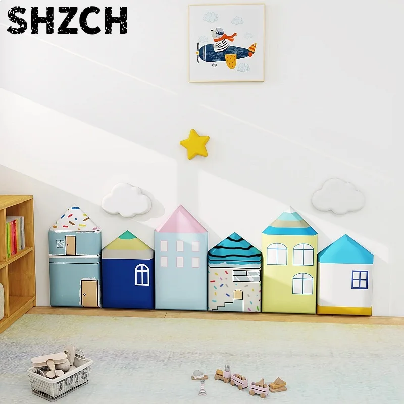 High-Density Sponge Tatami Soft Pad Cartoon Anti-Collision Wall Guard for Kids
