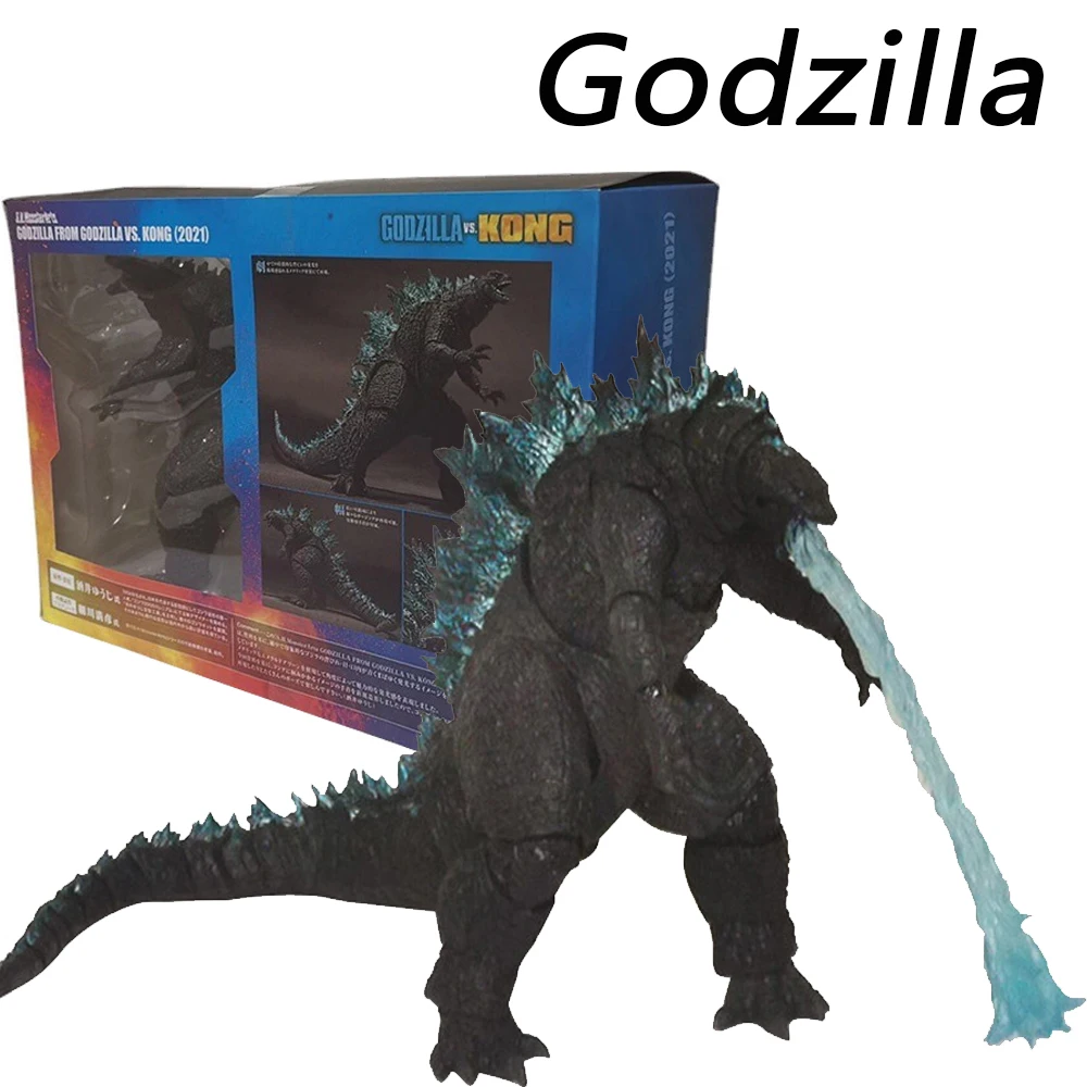 Godzilla Vs King Kong Action Figure 2021 Film Version SHM Godzilla Articulated PVC Collection Model Ornament Toy Gift Garage Kit