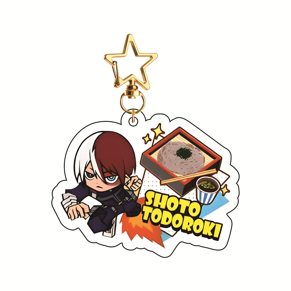 Anime My Hero Academia 6cm Acrylic Keyrings Bakugou/Eijirou Backpack Decorations Accessories Decor Gifts Exquisite Keys