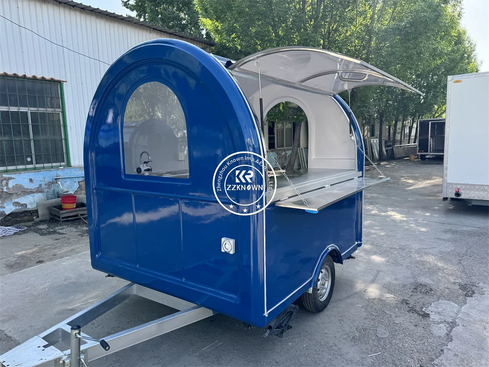 Rimorchio per alimenti Concessione da cucina mobile Carrello per alimenti Van Carrello per snack per pizza Chiosco per gelato Caffetteria Attrezzature complete personalizzate