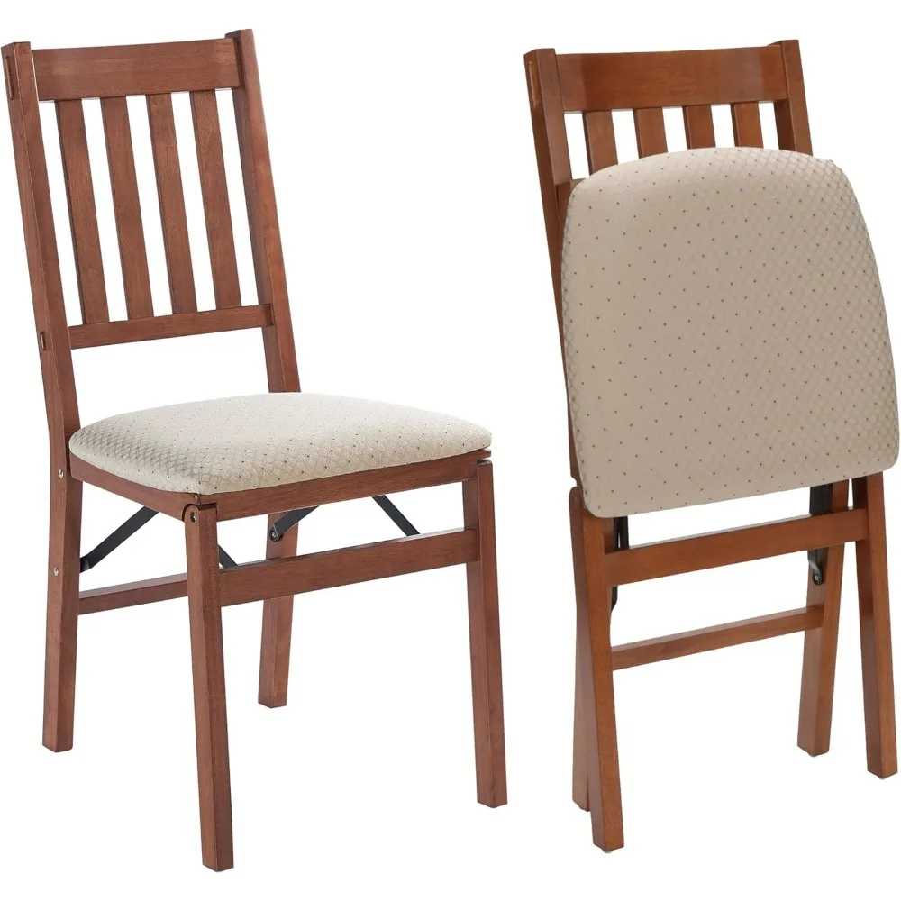 Arts and Craft Folding Chair Fruitwood Finish, (Set of 2)