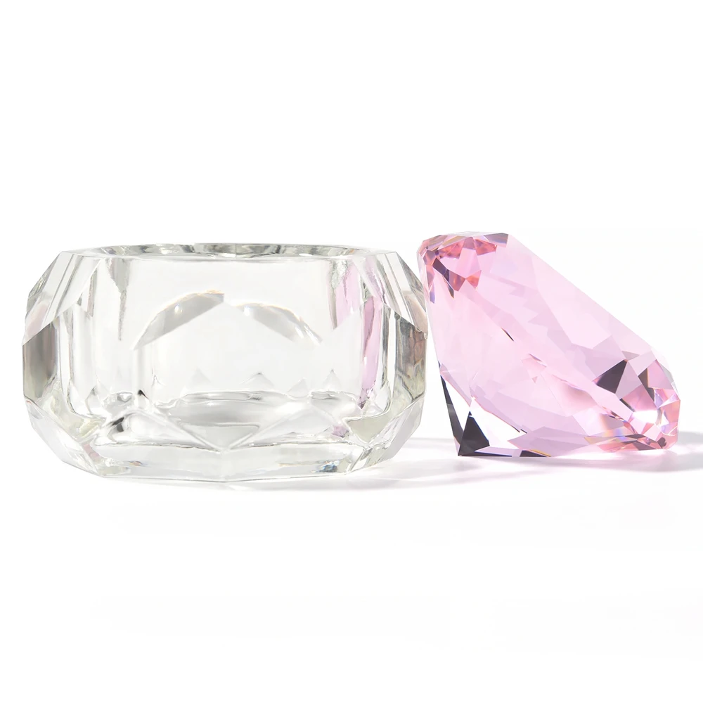 

1 шт., стеклянная чашка в ромбовидной форме, мономер для ногтей, миска для жидкости Dappen, блюдо для акриловой жидкости и пудры, маникюрное художественное оборудование