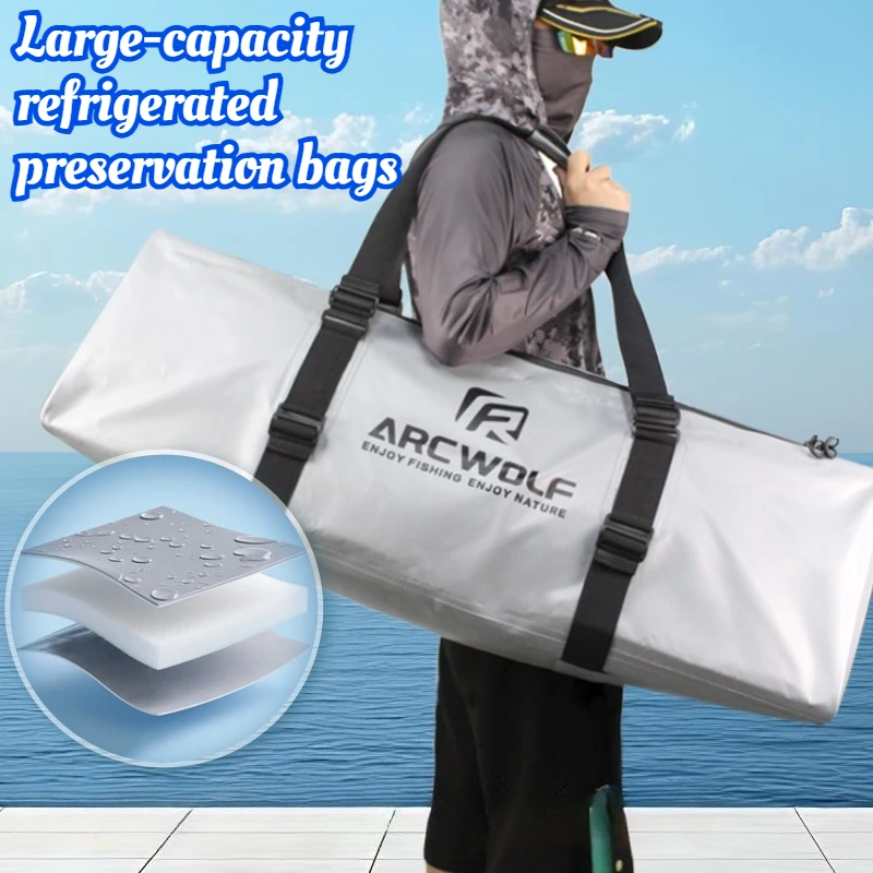 

Outdoor Folding Soft Cooler Bags Large-capacity Portable Fishing Insulated Bag Heat Preservation Fresh-keeping Boxes Tackle