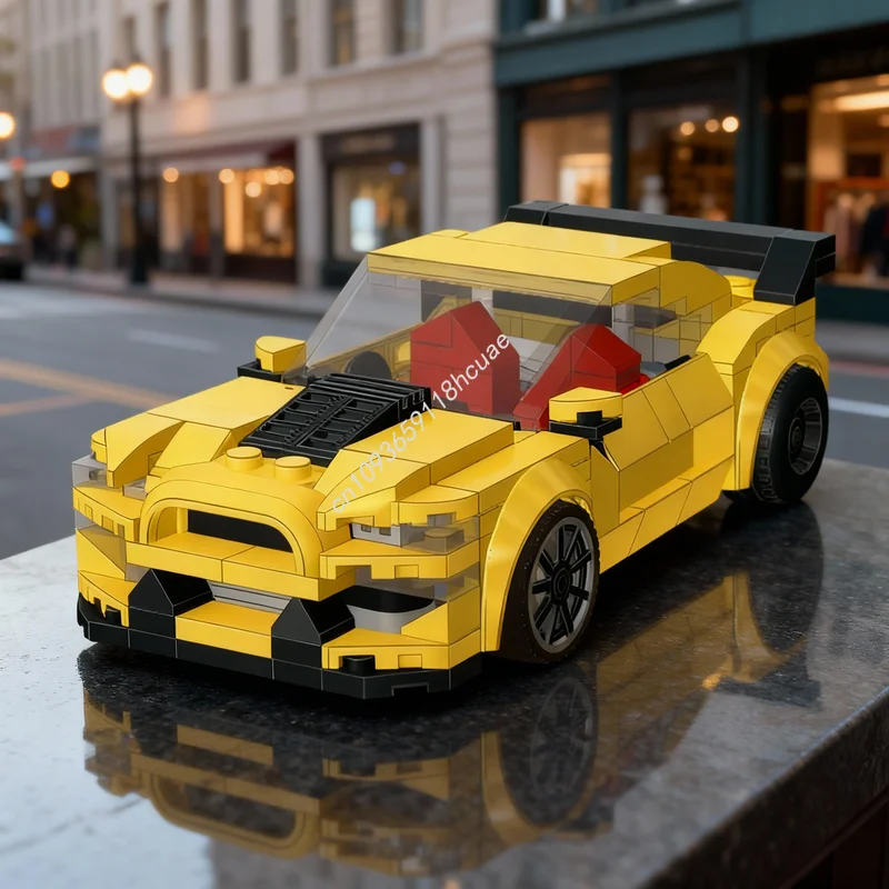 

234 детали MOC: Конструктор «Машинки для дрифта», архитектурные блоки, сборка своими руками, развивающая игрушка, идея для творчества, рождественский подарок для детей