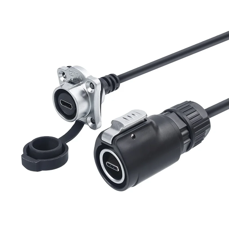 IP67 waterproof M16 LP16 type C adapter male and female socket panel mount industrial aviation connector