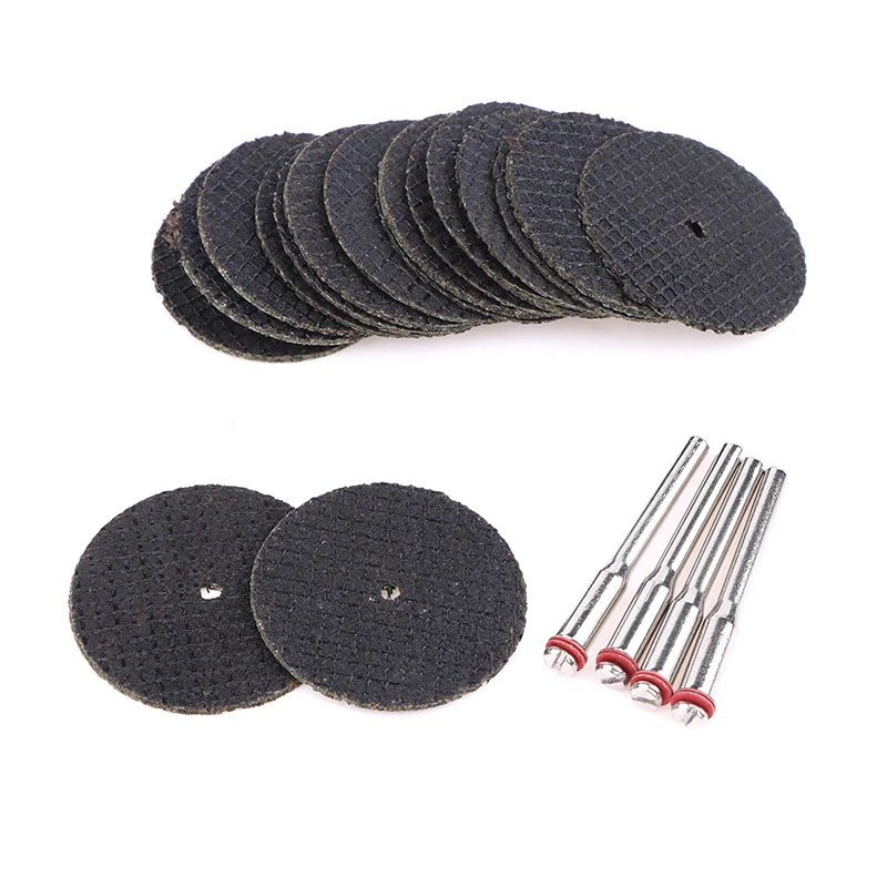 

50Pcs Fiberglass Tool Abrasive 32MM Cutting Disc + 4Pcs Mandrels Rotary For Metal Cutting Wheel Rotary Tool Saw Blade