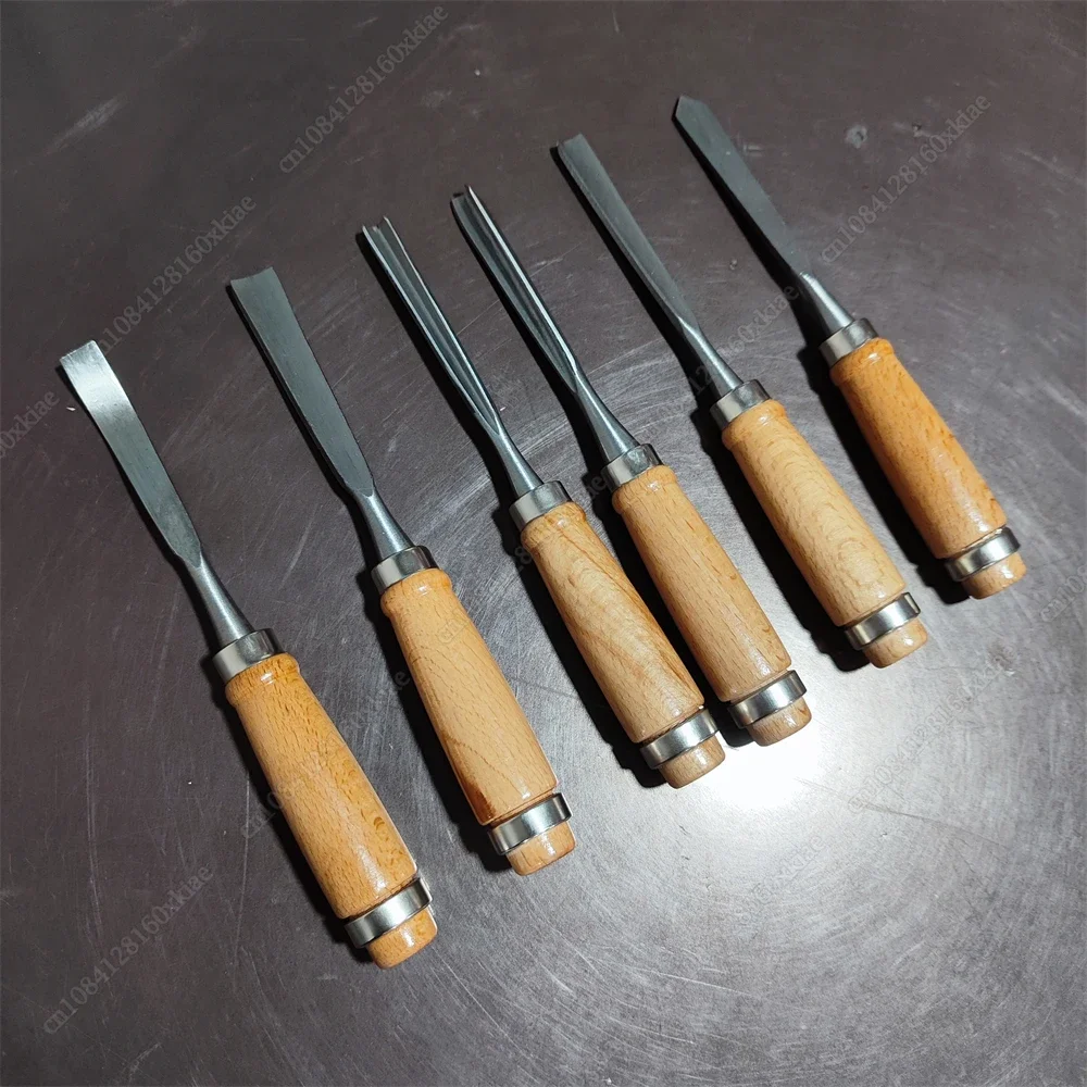 12Pcs/set Steel Wood Carving Hand Chisel Tool Set Woodworking Professional Lathe Gouges Construction An Carpentry Tools Durable