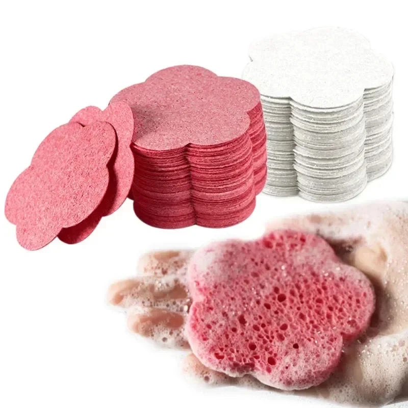 Esponja de limpieza facial de 20/60 piezas para mascarilla exfoliante, masaje facial SPA, eliminación de maquillaje, compresa más gruesa de celulosa natural