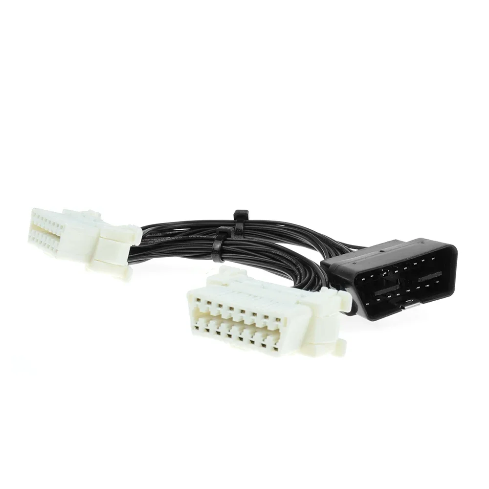 High Quality 2 Female Port 16 Pin OBD2 OBDii OBD 2 Splitter Extension Cable for Toyota/Kia Etc Male To Two Female Y Connector