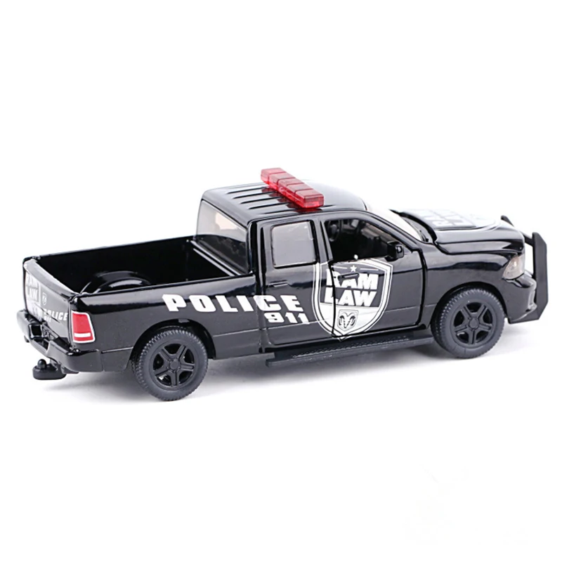 1:50 Scale RAM 1500 US-polizei Car Pickup Simulation Alloy Car Model Static Display Collectible Toy Gift Decration Souvenir