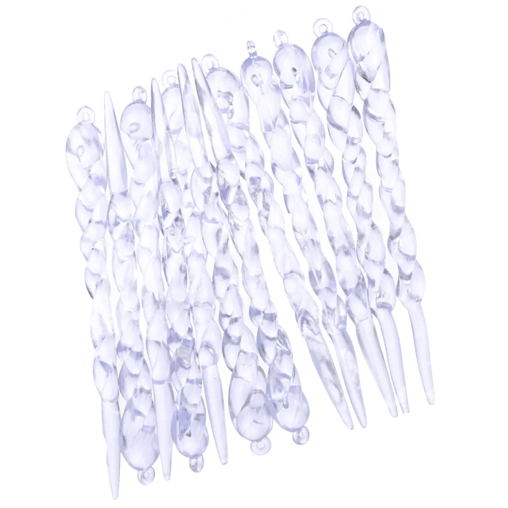 

24Pcs Christmas Icicles Acrylic Pendants Xmas Tree Hanging Decoration Xmas Festive Ornament Holiday Decor Christmas Tree Pendant