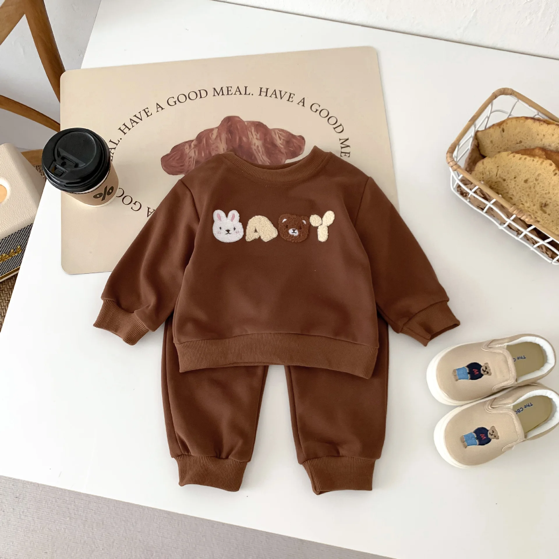 Autumn Baby Boy Girl Tricot Babies Clothes Wholesale Sweatshirt Cotton Long Sleeve Suit Kids Baby Outfit Set New Born Item Stuff