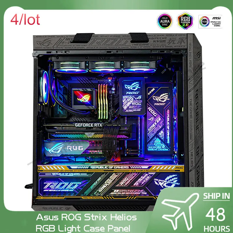 RGB Light Panel Backplate Dynamic Display For Asus ROG Strix Helios Case,PC Gamer DIY LED Computer Case Decoration,5V M/B SYNC