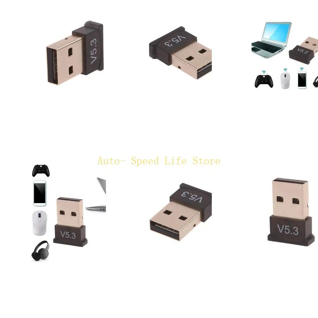 

02DA Беспроводной Bluetooth-совместимый 5.3 Адаптер USB-ключ для питания для ПК.