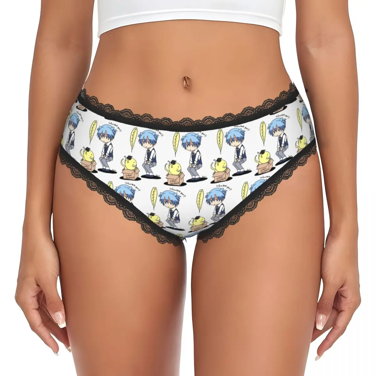 Custom Assassination Classroom Octopus Koro Sensei Panties Briefs Women's Comfort Briefs Underwear Breathable Female Underpants