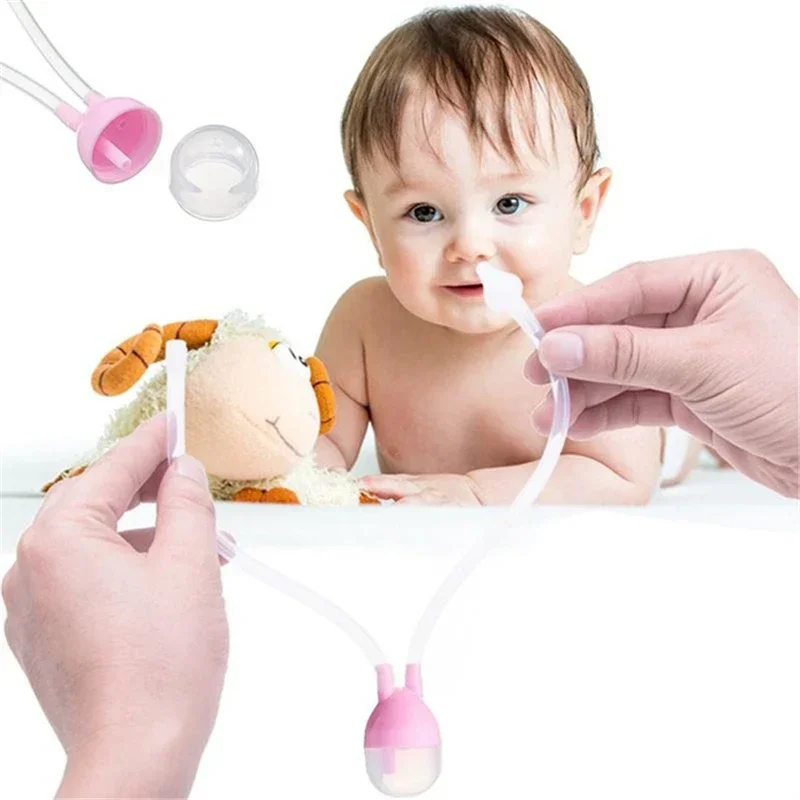 

Newborn Baby Safety Nose Cleaner Vacuum Suction Nasal Aspirator Flu Protections Snot