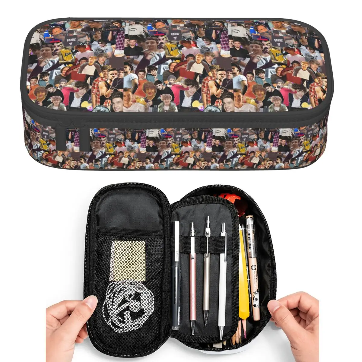

Liam Payne Photo Collage Pencil Cases for Students Pen Box Pencil Bag Large Storage Pencil Pouch Pen Holder