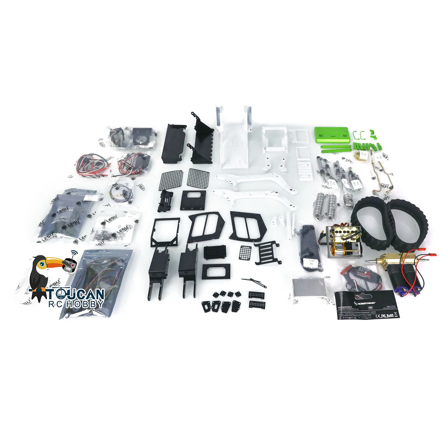 LESU Aoue LT5 RC cargador hidráulico KIT pintado escala 1/14 Skid-Steer coche con orugas vehículo de construcción sonido ligero modelo THZH1352