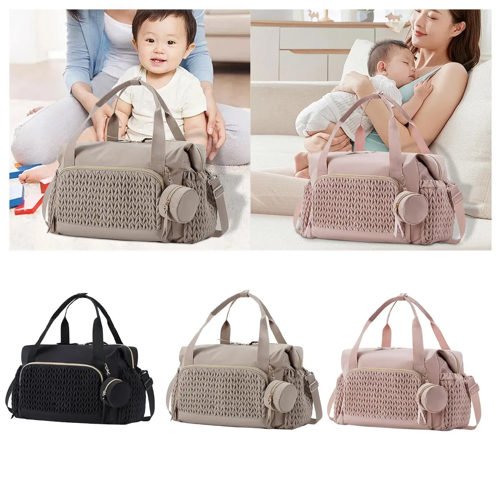 

Diaper Bag Lightweight Large Capacity Shoulder Bag for Nurses Women Work Gym