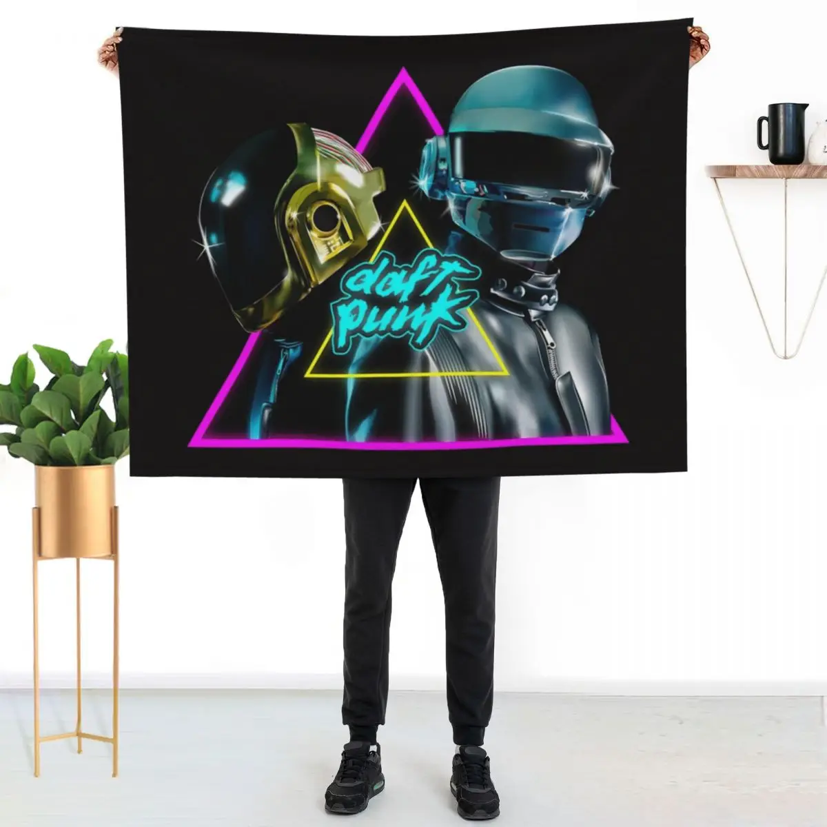 

fun with knivedaft punk daft punk, daft punk, Throw Blanket Faux Fur Soft Warm Blanket for Bed