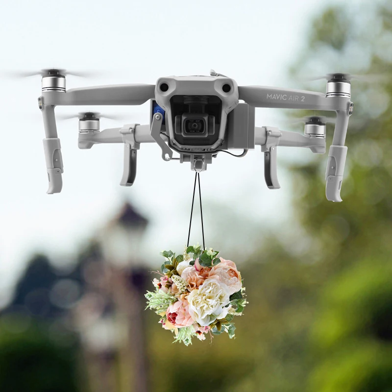 BRDRC Airdrop System for DJI Mavic Air 2/2S Wedding Proposal Delivery Device Dispenser Thrower Fishing Bait Airdrop Accessories