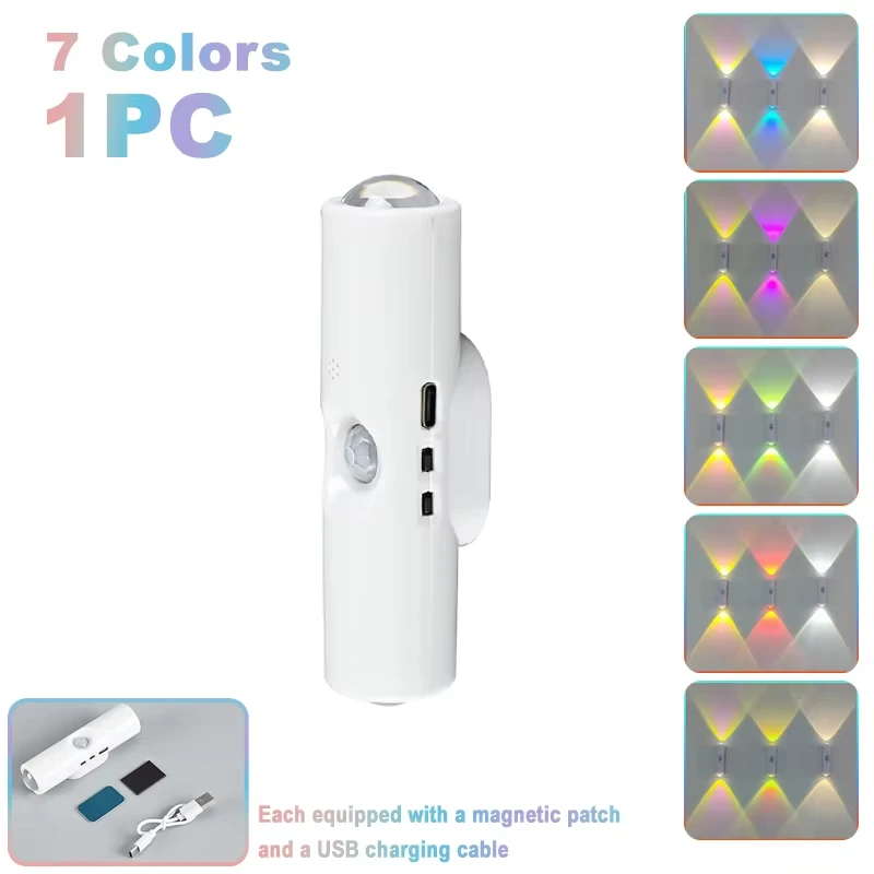 Double-Head RGB Motion Sensor Night Light