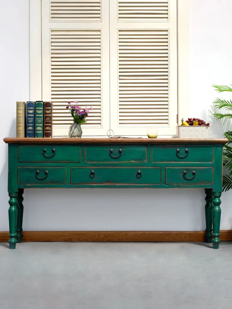 

Скандинавский античный стиль, твердая древесина, простота, окрашенный лак, входной шкаф с ящиком