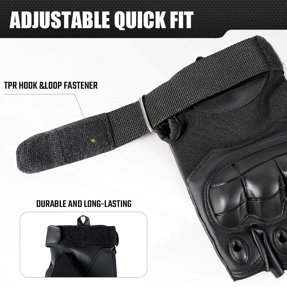 Guantes tácticos sin dedos con protección antideslizante para Airsoft y senderismo - imagen 2