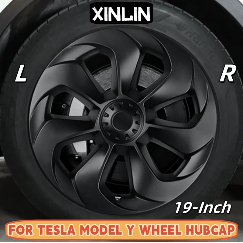 4PCS HubCap 19 Inch Wheel Caps Automobile Performance Replacement Hub Cap Full Rim Cover Accessories For Tesla Model Y 2020-2024