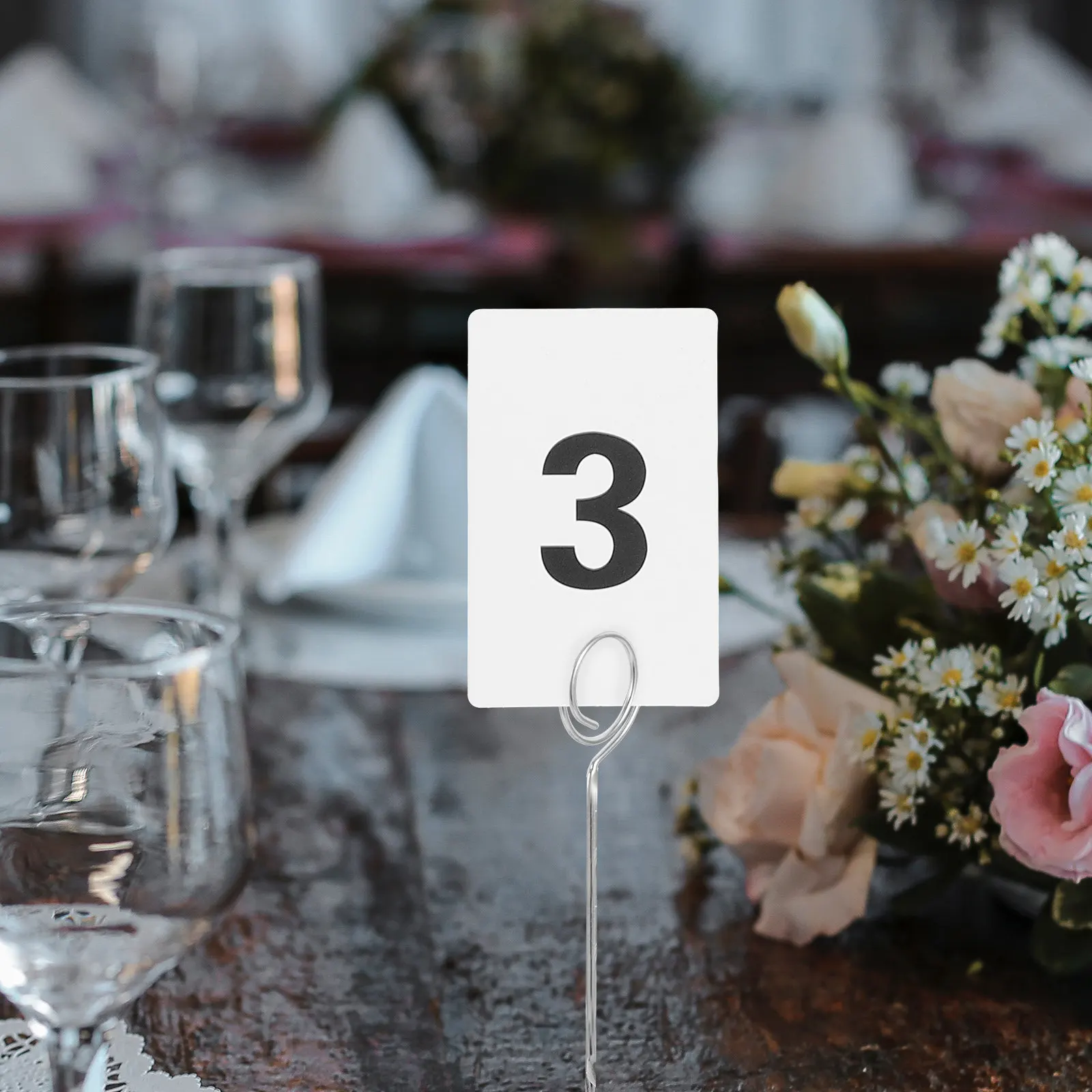 10Pcs Plastic Number Cards Digital Table Numbers 1-10 for Restaurant Wedding Desk Home Label Use Table Numbers 1-10