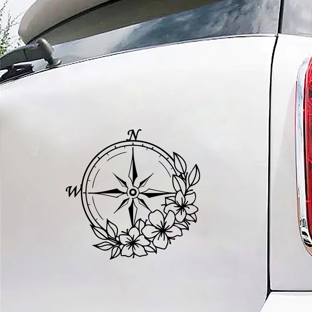 Carve Your Path through the Wild Bold Compass Car Stickers, Automotive Accessories for Outdoor Enthusiasts & Frequent Travelers