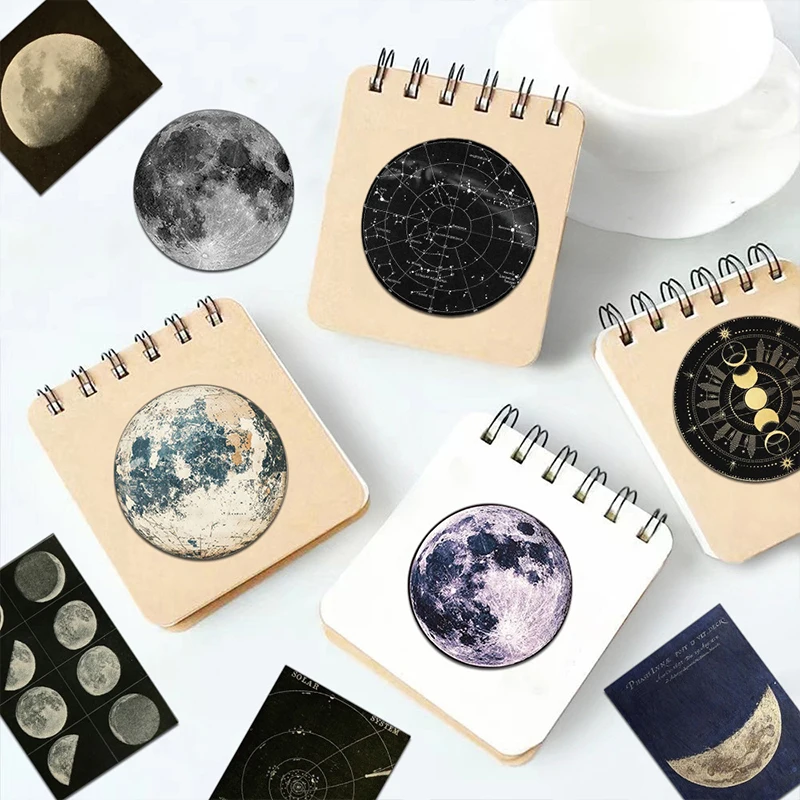 50PCS Vintage Space Planet Stickers Waterproof Aesthetic Decals For Laptop Luggage Guitar Skateboard Notebook Astronomy Universe