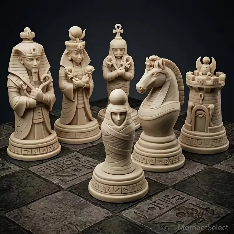 16 Pcs Creative Viking Theme Chess Norse Warrior Chess Pieces Board Game Desktop Decorative Ornaments